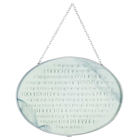 Dicksons 9 in Oval Serenity Prayer Suncatcher SUNCG1000